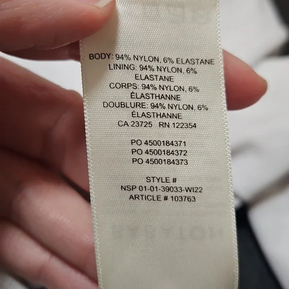 Babaton Aritzia Womens Off White Contour Bodysuit Size L Preppy Everyday Basics - Picture 6 of 10